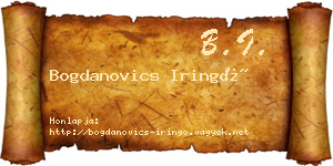 Bogdanovics Iringó névjegykártya